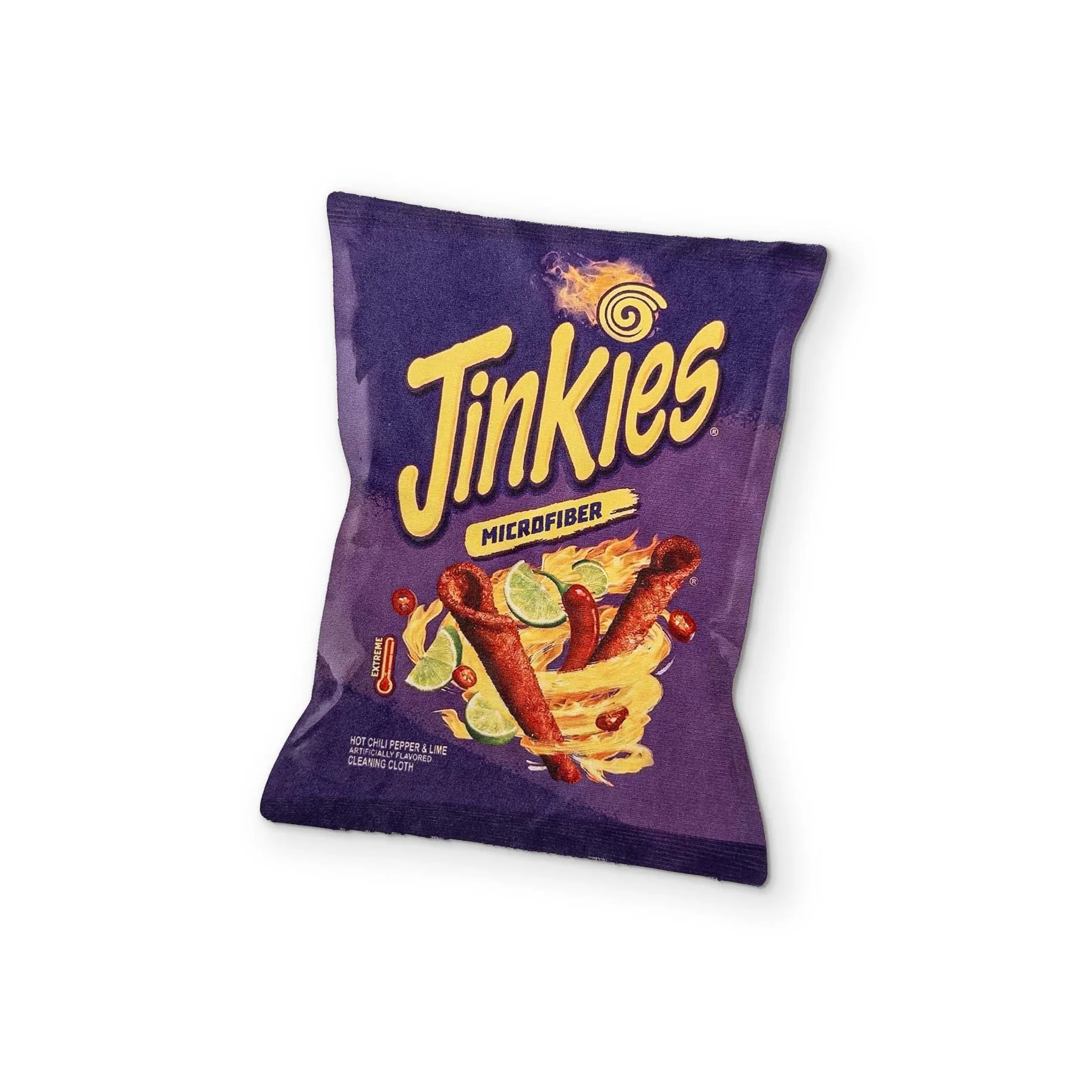 A Bag of Chili Lime Jinkies You Can Clean Your Glasses With