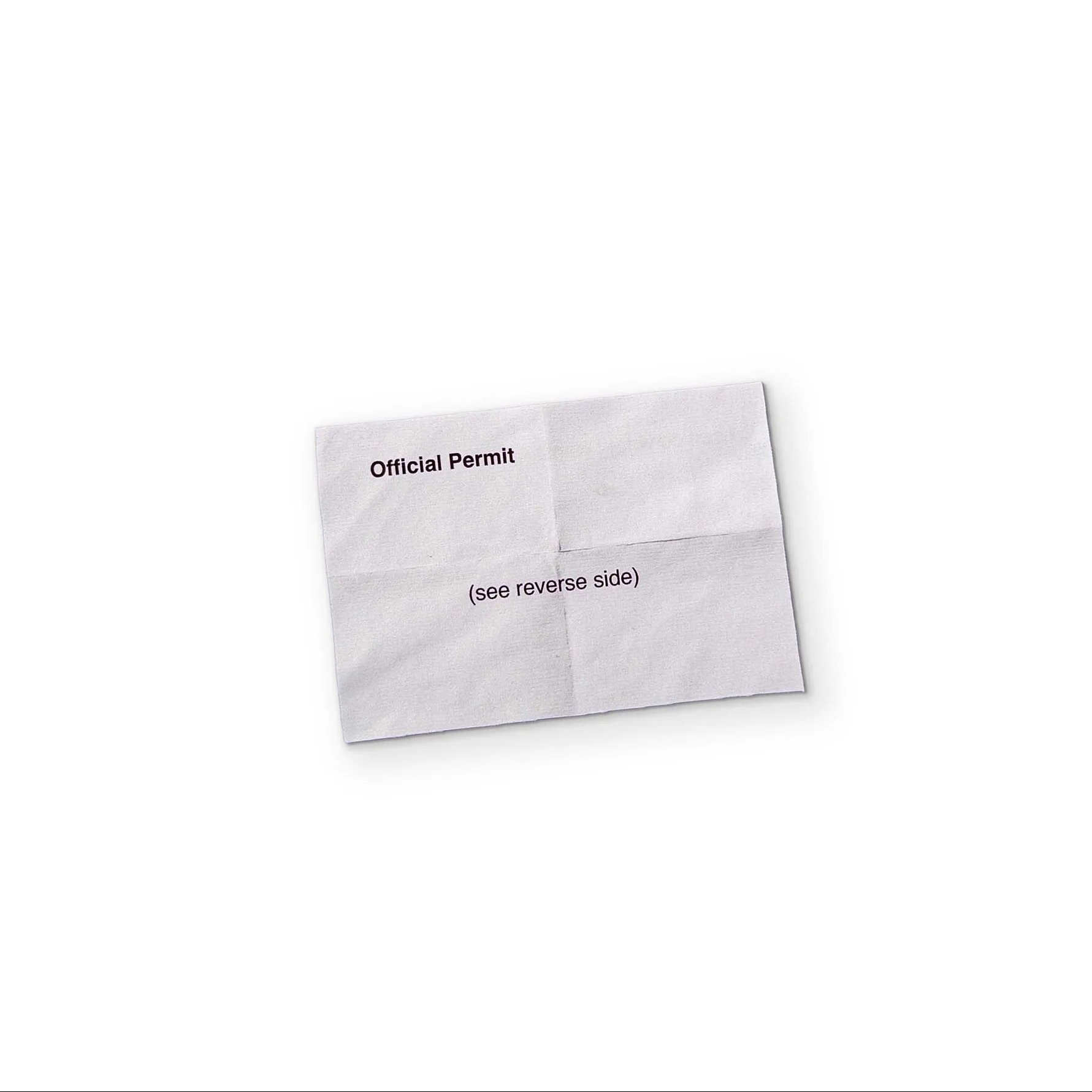 A PERMIT YOU CAN CLEAN YOUR GLASSES WITH
